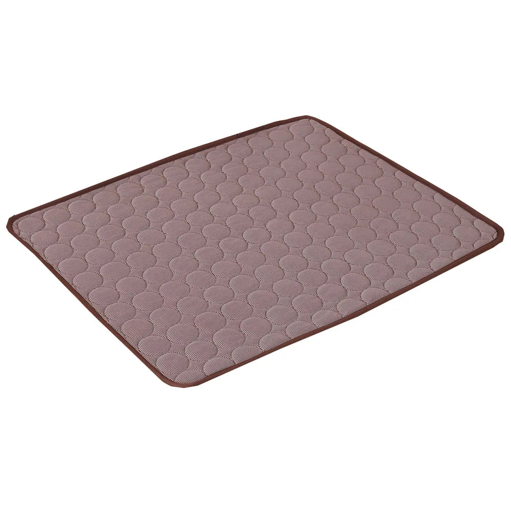 Cooling Mat for Pets - Moisture-Resistant Ice Silk Mattress Cushion for Dogs and Cats, Available in Five Sizes