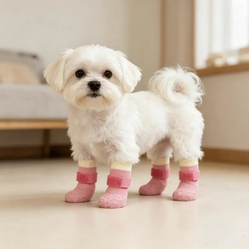 Waterproof Pet Boots and Socks for Paw Protection, Non-Slip Dog Covers for Rainy Days and Snow Walking, Ideal for Small to Medium Breeds, Easy to Wear, Washable and Reusable