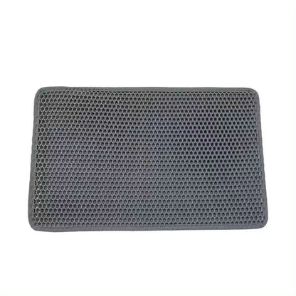 Double Layer Waterproof Cat Litter Mat with Non-Slip Design - Washable Pet Litter Box Pad and Cleaning Mat