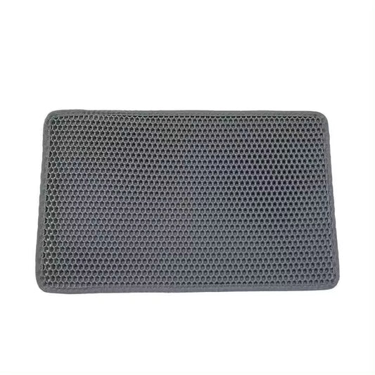 Double Layer Waterproof Cat Litter Mat with Non-Slip Design - Washable Pet Litter Box Pad and Cleaning Mat