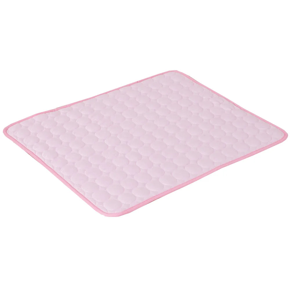 Cooling Mat for Pets - Moisture-Resistant Ice Silk Mattress Cushion for Dogs and Cats, Available in Five Sizes