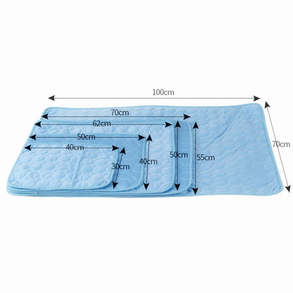 Cooling Mat for Pets - Moisture-Resistant Ice Silk Mattress Cushion for Dogs and Cats, Available in Five Sizes